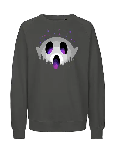 midnight boo - halloween, pumpkin, scary, creepy, comedy, horror, boo, funny, ghost, trickortreat, cute, beautiful, spooky, happy, ghost, colorful - Fairtrade Sweatshirt