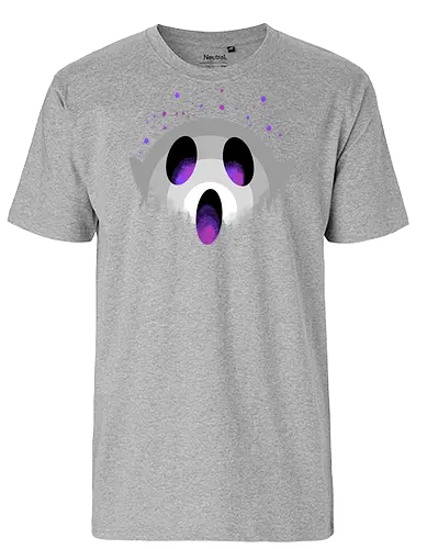midnight boo - halloween, pumpkin, scary, creepy, comedy, horror, boo, funny, ghost, trickortreat, cute, beautiful, spooky, happy, ghost, colorful - Fairtrade T-Shirt