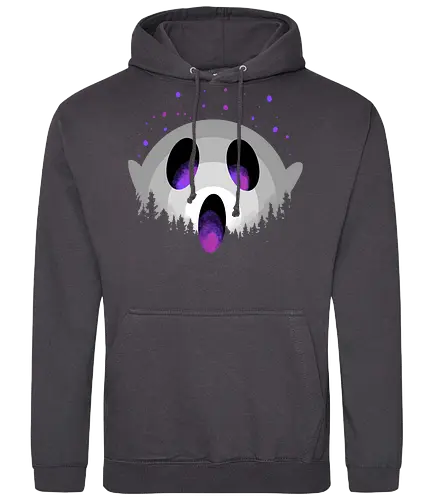 midnight boo - halloween, pumpkin, scary, creepy, comedy, horror, boo, funny, ghost, trickortreat, cute, beautiful, spooky, happy, ghost, colorful - Standard Hoodie