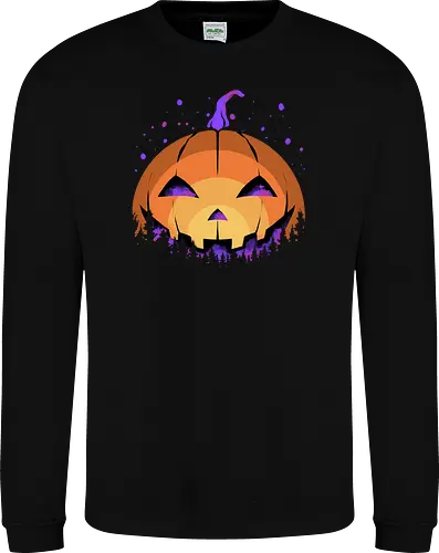 midnight hallow - halloween, pumpkin, scary, creepy, comedy, horror, boo, funny, ghost, trickortreat, cute, beautiful, spooky, happy, ghost, colorful - Sweatshirt