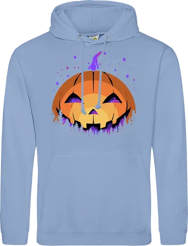 midnight hallow - halloween, pumpkin, scary, creepy, comedy, horror, boo, funny, ghost, trickortreat, cute, beautiful, spooky, happy, ghost, colorful - Standard Hoodie