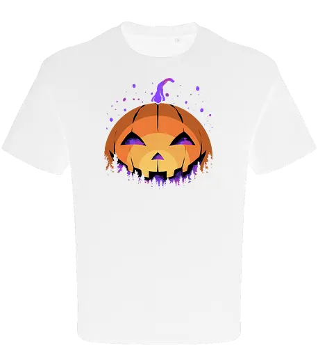 midnight hallow - halloween, pumpkin, scary, creepy, comedy, horror, boo, funny, ghost, trickortreat, cute, beautiful, spooky, happy, ghost, colorful - Oversize T-Shirt