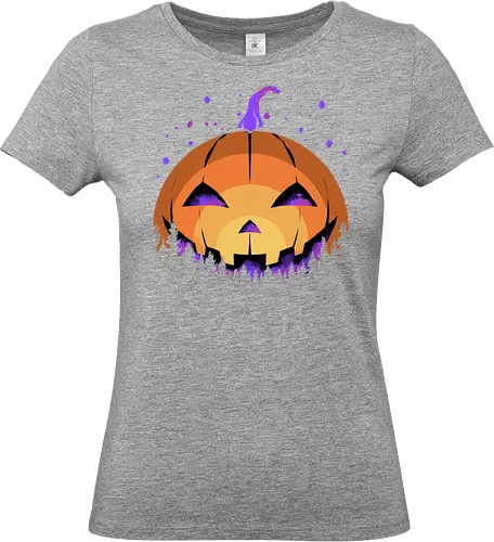 midnight hallow - halloween, pumpkin, scary, creepy, comedy, horror, boo, funny, ghost, trickortreat, cute, beautiful, spooky, happy, ghost, colorful - Standard T-Shirt (Women)