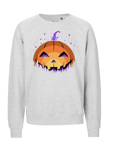 midnight hallow - halloween, pumpkin, scary, creepy, comedy, horror, boo, funny, ghost, trickortreat, cute, beautiful, spooky, happy, ghost, colorful - Fairtrade Sweatshirt