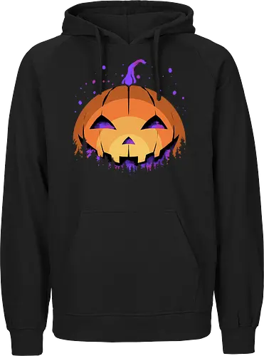 midnight hallow - halloween, pumpkin, scary, creepy, comedy, horror, boo, funny, ghost, trickortreat, cute, beautiful, spooky, happy, ghost, colorful - Fairtrade Hoodie