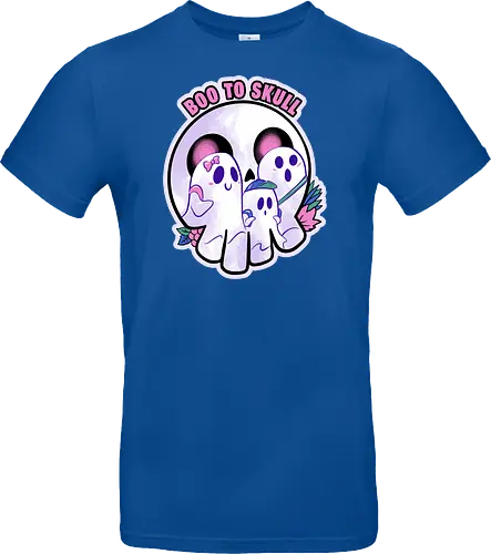 boo to skull - halloween, pumpkin, scary, creepy, comedy, horror, boo, funny, ghost, trickortreat, cute, beautiful, spooky, happy, ghost, colorful - Standard T-Shirt
