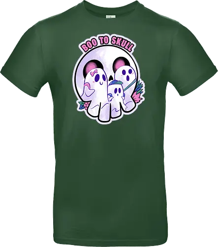 boo to skull - halloween, pumpkin, scary, creepy, comedy, horror, boo, funny, ghost, trickortreat, cute, beautiful, spooky, happy, ghost, colorful - Standard T-Shirt