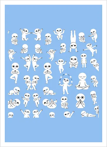 Übermäßiges Grübeln in Stereo - Minimalistische Kunst, Schwarz-Weiß-Muster, Adult-Swim-Ästhetik, witzige Strichzeichnung, Kunst zum Thema psychische Gesundheit, Stimmungsschwankungen, süßes Cartoon-Muster, Humor mit Wiedererkennungswert, einfache Figuren-Skizze, Gedanken um 3 Uhr morgens, ästhetisches Muster, monochromer Rapport, existenzieller Humor, Geschenk für Grübler - Artprint