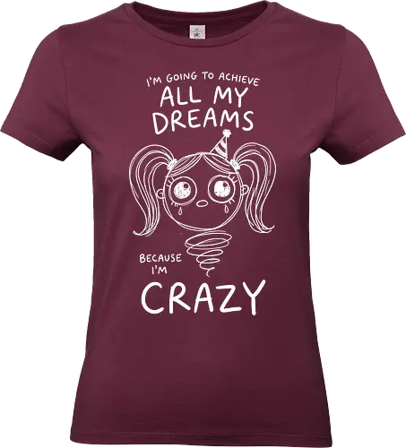 Crazy Dreams: The Unhinged Jack-in-the-Box - funny motivational shirt, unhinged graphic tee, creepy cute apparel, weirdcore aesthetic streetwear, dark humor clothing, crazy dreams quote shirt, spooky jack in the box design, alternative goth fashion, manic energy tee, sarcastic graphic shirt - Standard T-Shirt (Women)