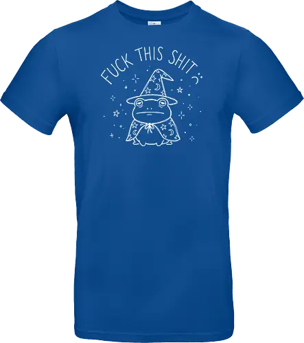 Grumpy Wizard: The Done Frog - funny frog shirt, grumpy wizard graphic tee, sarcastic quote apparel, edgy goblincore streetwear, tired animal clothing, minimalist line art design, dark humor fashion, D&D player shirt, funny introvert merch, aesthetic witchy tee - Standard T-Shirt