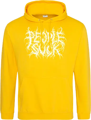 People Suck - people suck, death metal, introverted, anti social, metalhead, black metal, misanthropy, dark aesthetic, heavy metal, deathcore, cyber sigilism, edgy typography, dark art, introvert humor, streetwear - Standard Hoodie