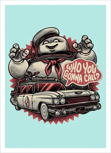 Ghost in the City - Ghost, horror, Halloween, comedy, Paranormal, ghosts, classic movie - Artprint