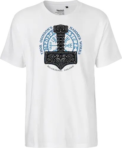 Hammer Works in Asgard - Movie, film, superhero, comics, comic, character, action, sci-fi, science fiction - Fairtrade T-Shirt