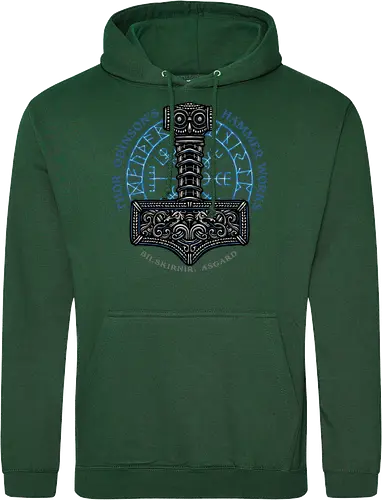 Hammer Works in Asgard - Movie, film, superhero, comics, comic, character, action, sci-fi, science fiction - Standard Hoodie