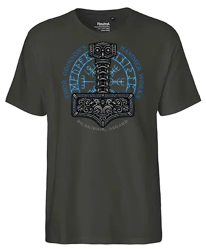 Hammer Works in Asgard - Movie, film, superhero, comics, comic, character, action, sci-fi, science fiction - Fairtrade T-Shirt