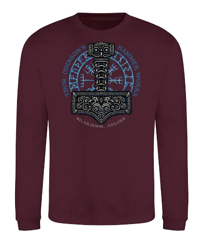 Hammer Works in Asgard - Movie, film, superhero, comics, comic, character, action, sci-fi, science fiction - Sweatshirt