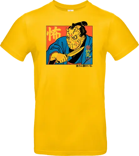 Masked Ronin - ronin, samurai, japanese, japan, horror, slasher, mask, oni, demon, warrior, katana, creepy, dark, gothic, cinema, movie, spooky, monster, geek, illustration - Standard T-Shirt