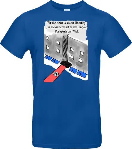 Radwegparker - SUV, Radfahrer, radfahren, Radwegparker, Auto, Streß, Rücksichtslosigkeit, Ärger, Blutdruck - Standard T-Shirt