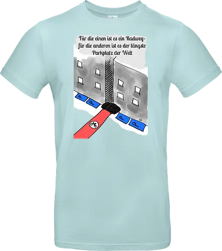 Radwegparker - SUV, Radfahrer, radfahren, Radwegparker, Auto, Streß, Rücksichtslosigkeit, Ärger, Blutdruck - Standard T-Shirt