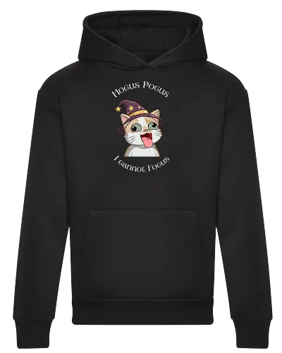 Hocus Pocus Front - Chaos, Liebe, Herz, Smilow, Twitch, Streamer, Katze - Heavyweight Hoodie