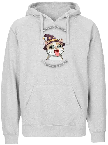 Hocus Pocus Front - Chaos, Liebe, Herz, Smilow, Twitch, Streamer, Katze - Fairtrade Hoodie