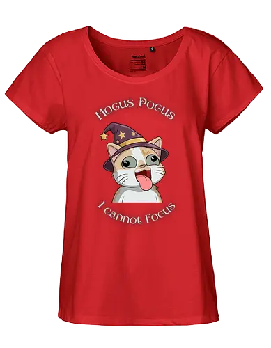 Hocus Pocus Front - Chaos, Liebe, Herz, Smilow, Twitch, Streamer, Katze - Fairtrade Girl Shirt