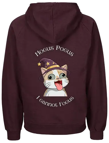 Hocus Pocus Back - Katze, Chaos, Liebe, Herz, Smilow, Wolims, Twitch, Streamer - Fairtrade Hoodie