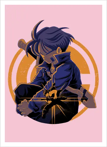 Fighter From Future  - Dragon Ball Z, future - Artprint