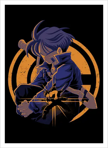 Fighter From Future  - Dragon Ball Z, future - Artprint