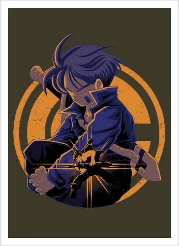 Fighter From Future  - Dragon Ball Z, future - Artprint