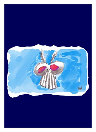 Alien Bunny - alber, einfachso, Alien, Häschen, Bunny - Artprint