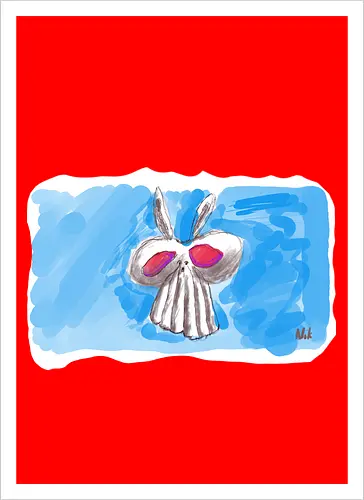 Alien Bunny - alber, einfachso, Alien, Häschen, Bunny - Artprint