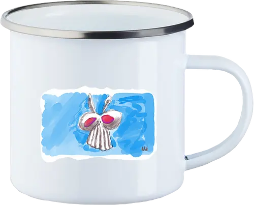 Alien Bunny - alber, einfachso, Alien, Häschen, Bunny - Enamel Mug