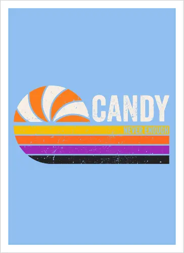 Candy vintage - retro, vintage, candy, halloween, autumn, fall, quote, lettering - Artprint