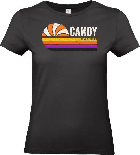 Candy vintage - retro, vintage, candy, halloween, autumn, fall, quote, lettering - Standard T-Shirt (Women)