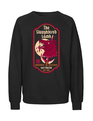 Full Moon Brown Porter - horror, 80s, 80s movies, beer, cult classic, geek, halloween, moon, movies, nostalgia, pentagram, retro, vintage, werewolf, wolf - Fairtrade Sweatshirt