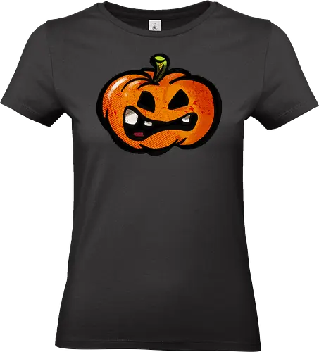 Garstiger Kürbis - Halloween, Kürbis, handgezeichnet, Monsta, Oktober - Standard T-Shirt (Women)