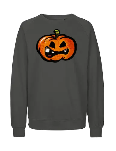 Garstiger Kürbis - Halloween, Kürbis, handgezeichnet, Monsta, Oktober - Fairtrade Sweatshirt