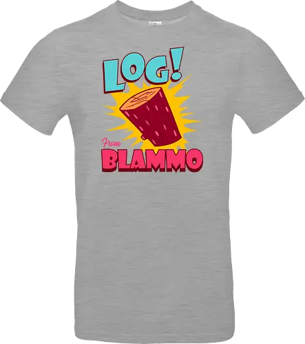 Log From Blammo - stimpy, vintage, blammo, tv shows, ren and stimpy, 90s, cartoon, childhood, funny, funnytee, hilarious, joke, nostalgia, ren, retro - Standard T-Shirt