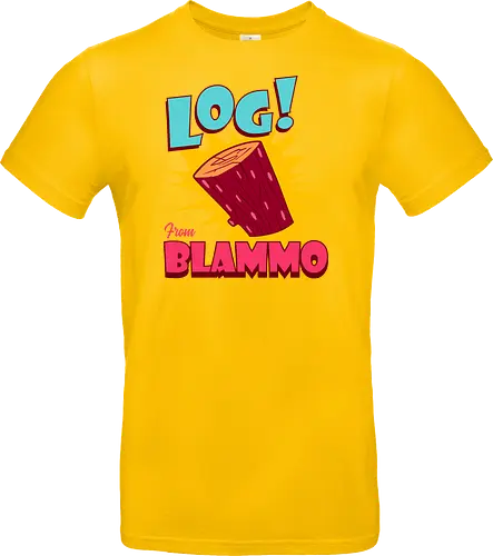 Log From Blammo - stimpy, vintage, blammo, tv shows, ren and stimpy, 90s, cartoon, childhood, funny, funnytee, hilarious, joke, nostalgia, ren, retro - Standard T-Shirt