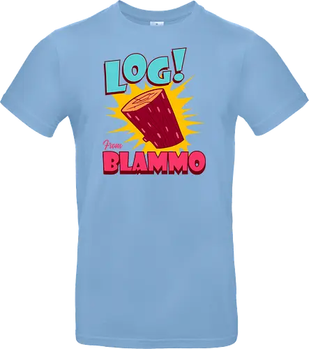 Log From Blammo - stimpy, vintage, blammo, tv shows, ren and stimpy, 90s, cartoon, childhood, funny, funnytee, hilarious, joke, nostalgia, ren, retro - Standard T-Shirt