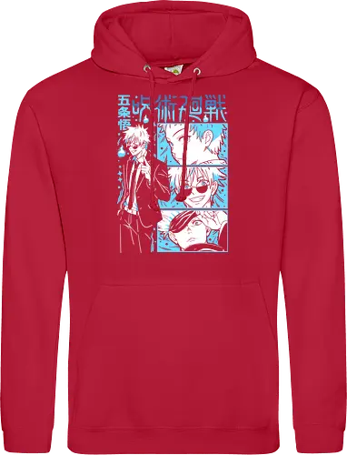 Gojo Satoru Infinity Comic Splash JJK - cyan blue aesthetic, strongest sorcerer, anime birthday present, jujutsu kaisen otaku, weeb shirt, gojo satoru, jjk gojo, comic panel style - Standard Hoodie