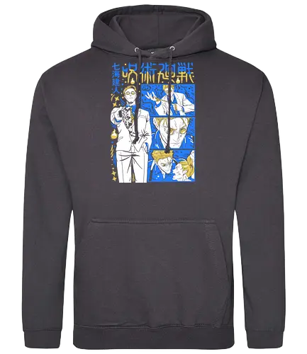 Nanami Kento Steady Resolve JJK - nanami kento, jjk nanami, suit style sorcerer, gold yellow tone, calm and powerful, anime gift for him, jujutsu kaisen fan art, otaku apparel - Standard Hoodie