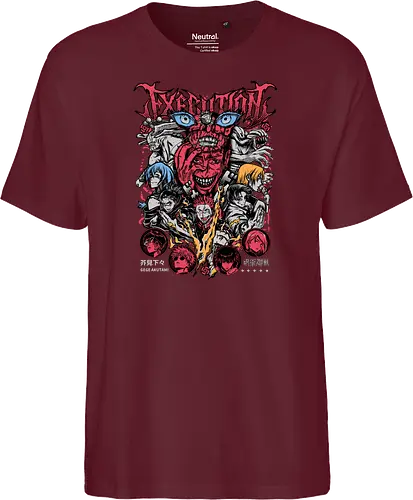 Jujutsu Execution Cursed Chaos Poster - anime gift poster, Jujutsu, execution arc, horror anime art, multi character poster, cursed chaos energy, dark fantasy anime, otaku collector print - Fairtrade T-Shirt