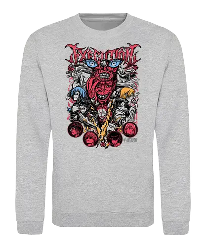 Jujutsu Execution Cursed Chaos Poster - anime gift poster, Jujutsu, execution arc, horror anime art, multi character poster, cursed chaos energy, dark fantasy anime, otaku collector print - Sweatshirt