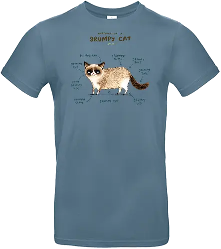 Wissenschaftliche Anatomie der mürrischsten Katze des Internets - Geek Design, Grumpy Cat Kunst, Internetkultur, Grumpy Cat, Tardar Sauce, Katzen Meme, Internet Meme, mürrische Katze, Katzen Meme, lustige Katze, Geek Motiv, Popkultur, Katzenliebhaber, Grumpy Cat Meme, virales Meme, Vintage Meme, Anatomie von Grumpy Cat, Geek Humor, Katzen Meme, Geek T-Shirt - Standard T-Shirt