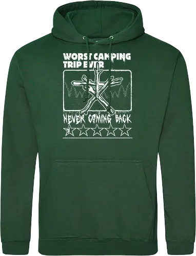 Horror Movie Witch Camping - Found Footage, Nostalgia, Nostalgic, Witch, Forest, Forest Spirit, Spirit, Hiking, Camping, Horror, Classic Horror, Horror Movies, Nostalgic Horror, 90s, 90s Movies, 90's, Halloween, Spooky, Spooky Season, Scary, Creepy, Retro Vintage, Vintage, Retro, Old Movies, Monsters, Monster, Wood, Wooden, Stick, Magic, Magical, Ritual, Symbol - Standard Hoodie