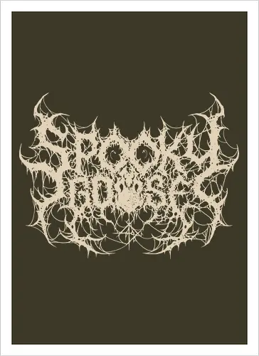 Spooky Goose - spooky season, gothic, spooky goose, death metal, halloween, goose meme, metalhead, dark comedy, horror aesthetic, dark aesthetic, heavy metal, deathcore, cyber sigilism, edgy typography, dark art - Artprint