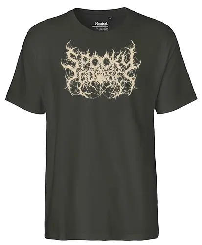 Spooky Goose - spooky season, gothic, spooky goose, death metal, halloween, goose meme, metalhead, dark comedy, horror aesthetic, dark aesthetic, heavy metal, deathcore, cyber sigilism, edgy typography, dark art - Fairtrade T-Shirt