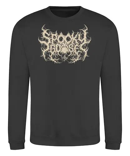 Spooky Goose - spooky season, gothic, spooky goose, death metal, halloween, goose meme, metalhead, dark comedy, horror aesthetic, dark aesthetic, heavy metal, deathcore, cyber sigilism, edgy typography, dark art - Sweatshirt